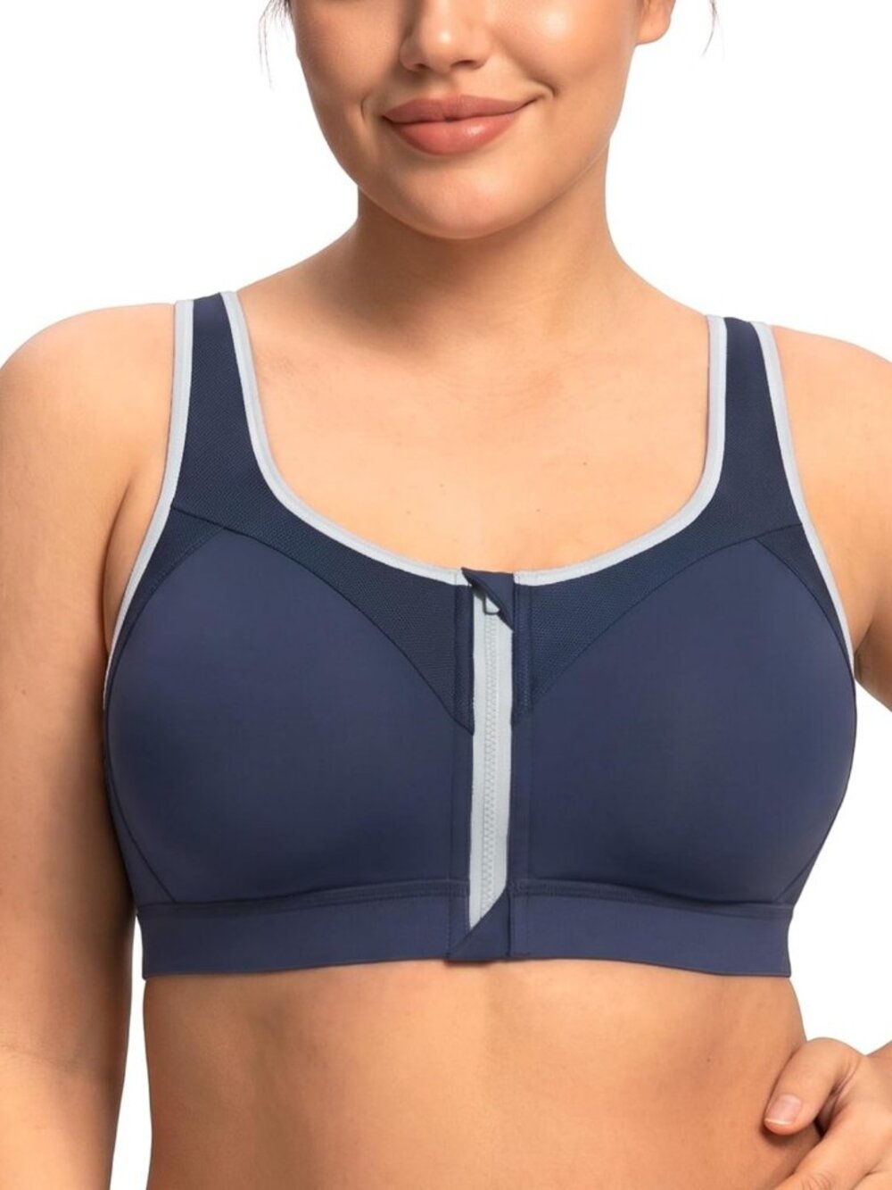 High Support Sports Bras for Women, FlexCore Racerback, Lined, Large Bust Fit
